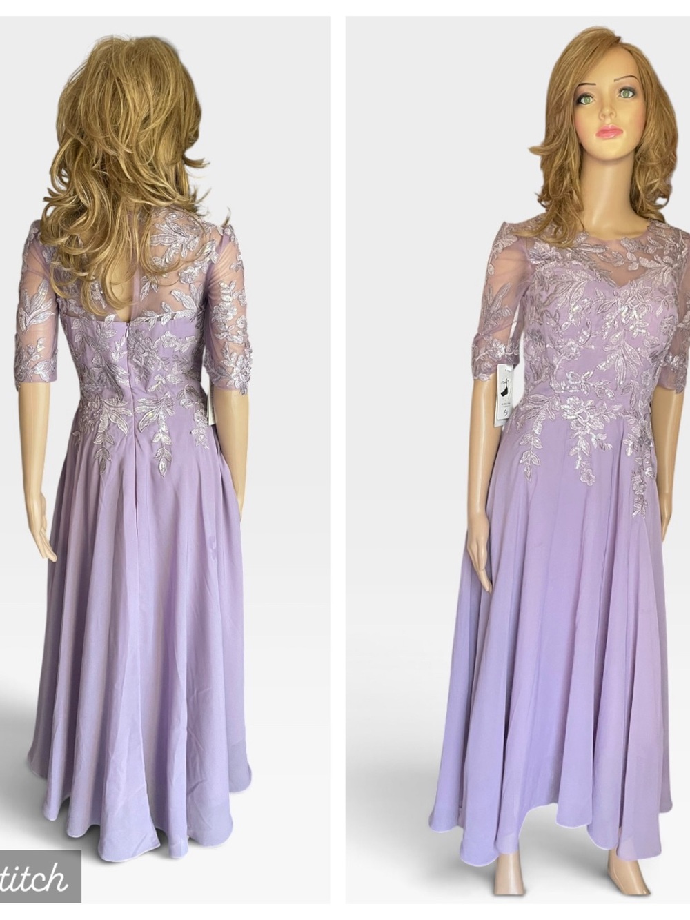 Mu Xiang Chen
Elegant Purple Lace Wedding Dress size 6